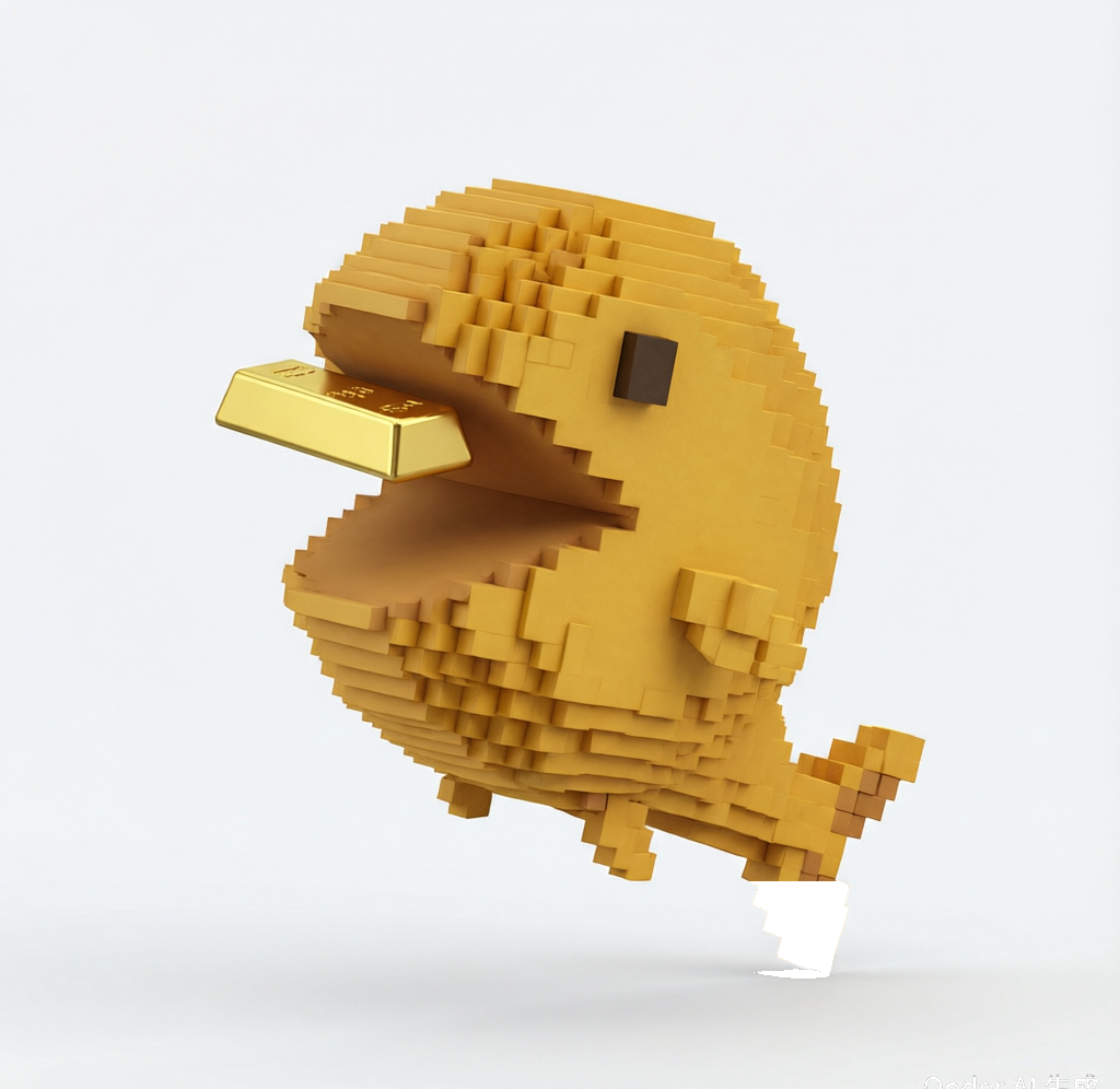 Little Yellow Fish golden pixel fish